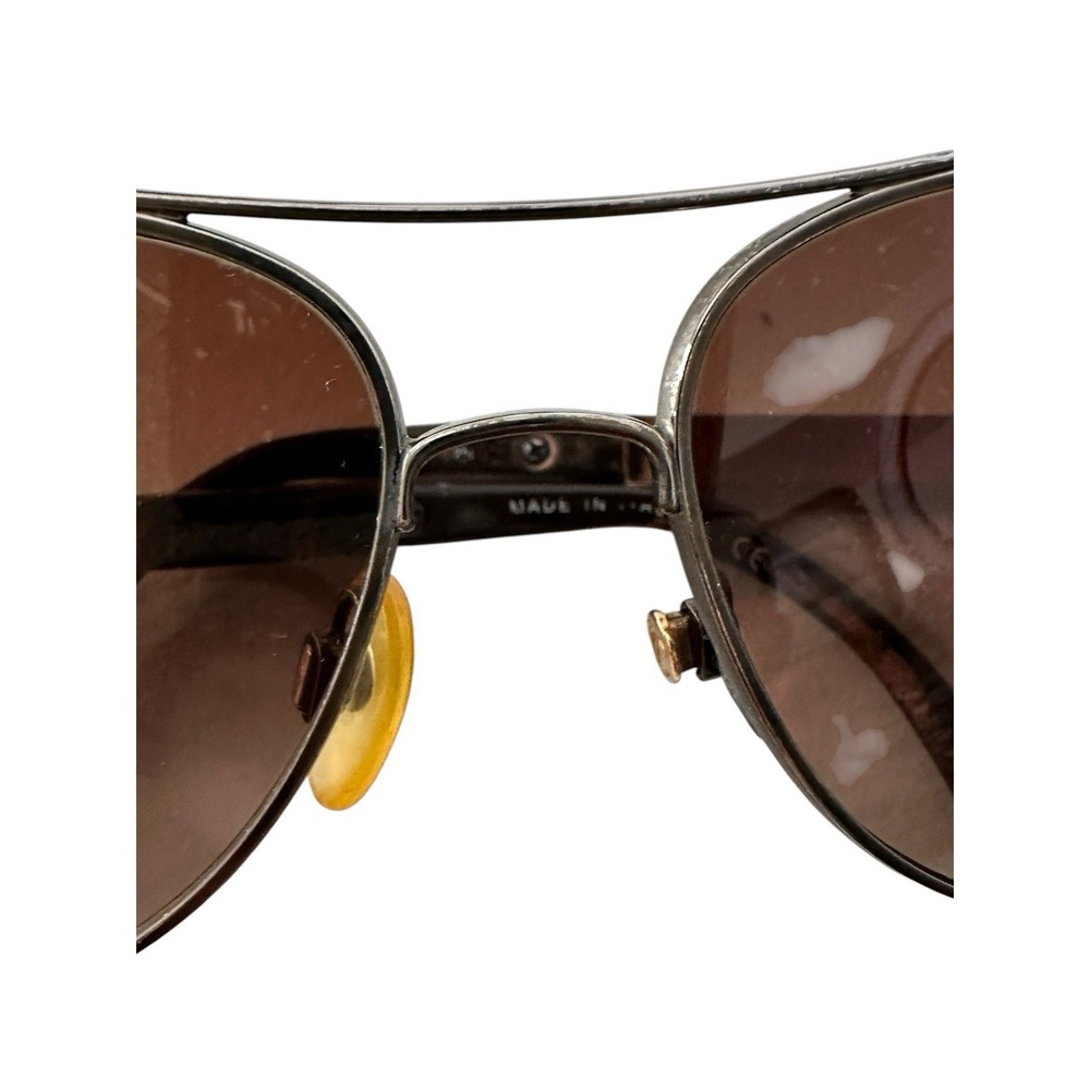 CHANEL Polarized Aviator Metal Frame Brown Lens Women's Sunglasses Silver "Flaws - Picture 2 of 12